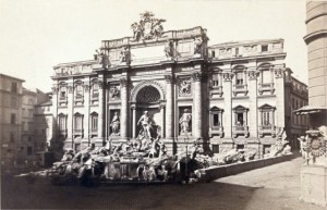 Photo de la fontaine de Trévi. Prise entre 1855 et 1900