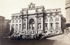 Photo de la  fontaine de Trévi. Prise entre 1855 et 1900